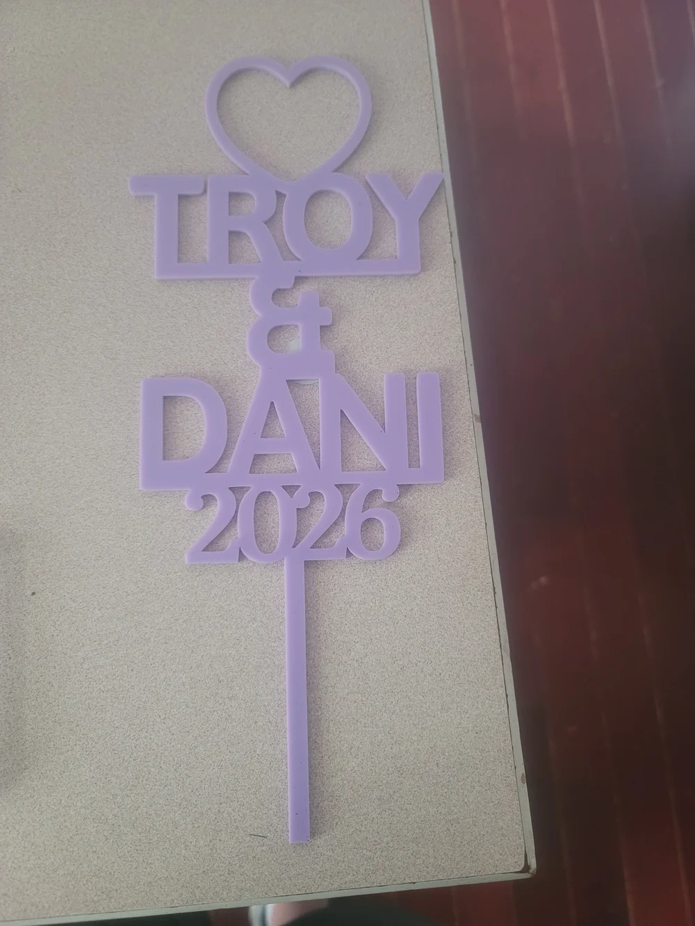 Personalized Cake Topper - Custom Acrylic.